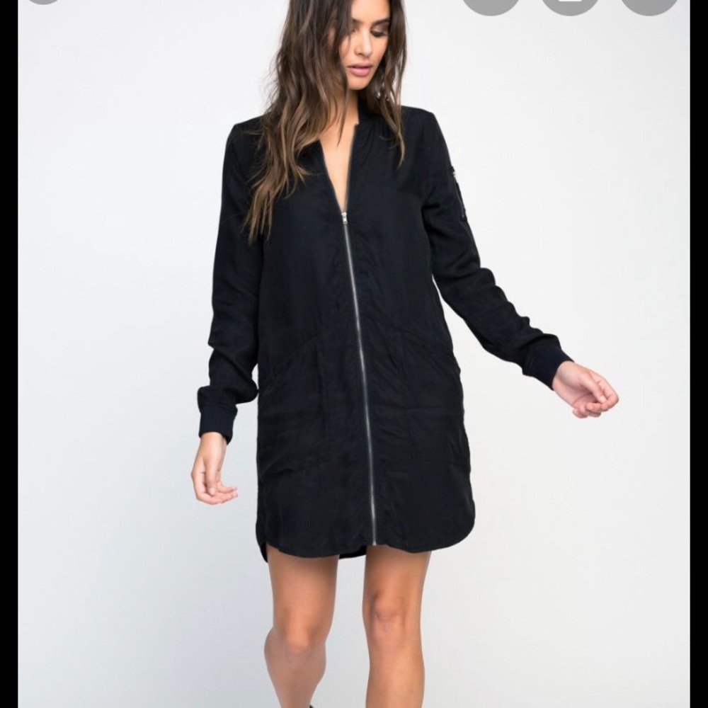 Long bomber jacket